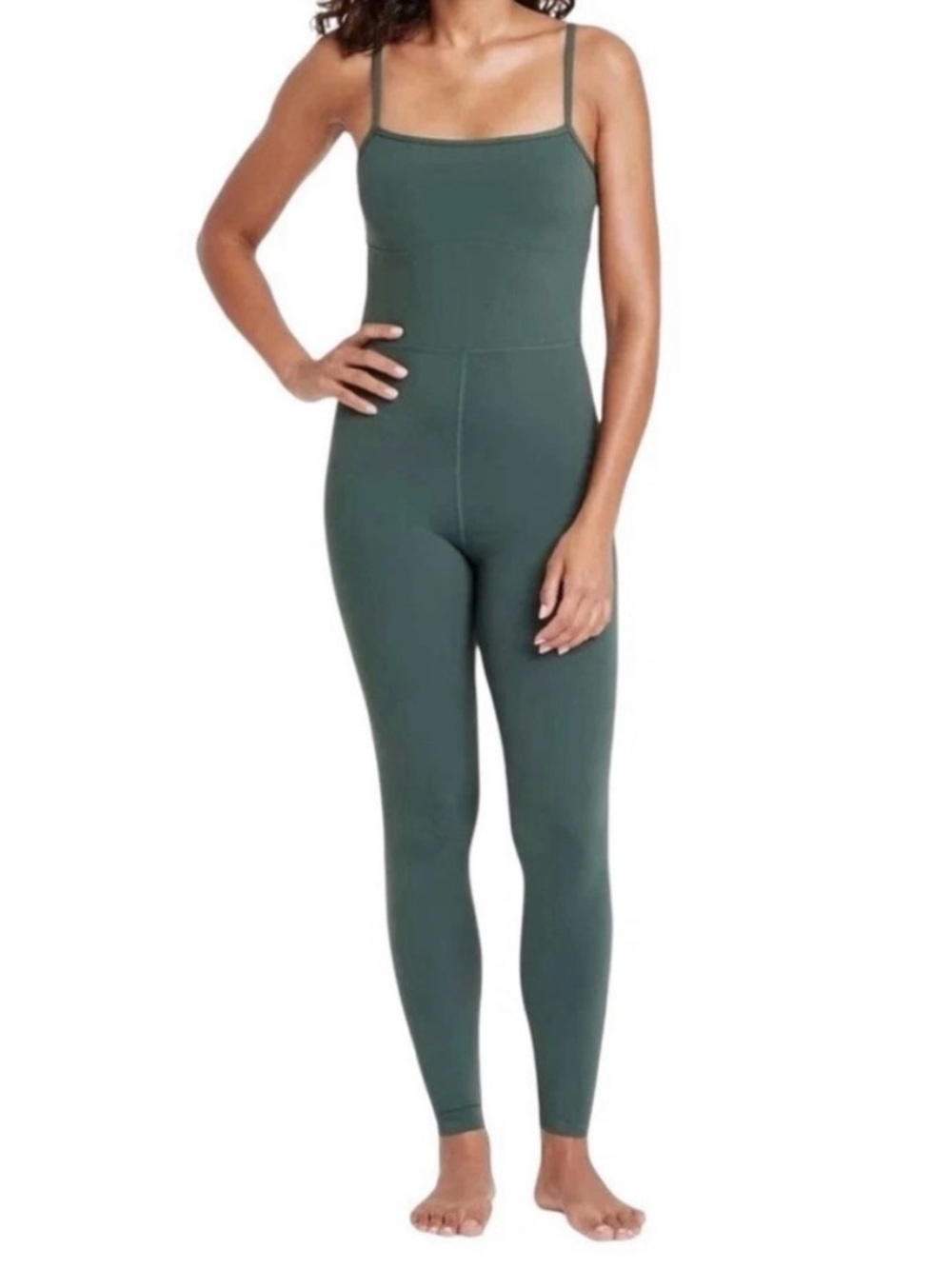 All In Motion Women’s everyday soft active bodysuit, One-Piece, Jumpsuit green